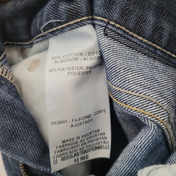 Classic Signature Levi Strauss Skinny Distressed Shredded Jeans Stonewashed - Picture 9 of 10